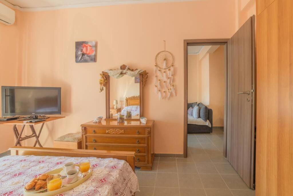 Bright Newly Renovated Apt Near Beach & Center+Ac Anemomylos ภายนอก รูปภาพ